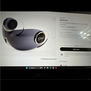 Dior vintage 2000 Sport1 Mask Sunglasses With Cloth Case